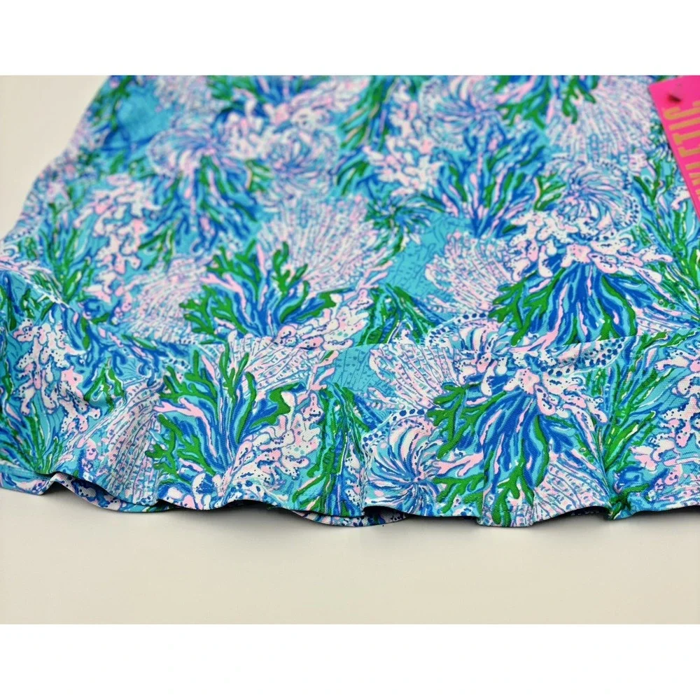 Lilly‎ Pulitzer Zadora High Rise Skort Women's M Las Olas Aqua UPF 50 NWT Blue - Picture 9 of 12